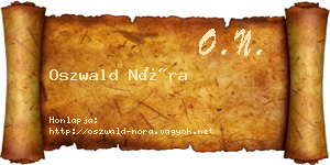 Oszwald Nóra névjegykártya